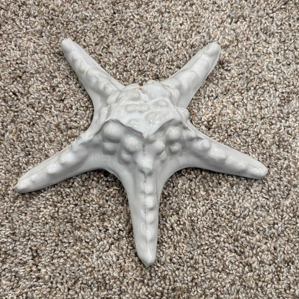 White Ceramic Starfish Decor